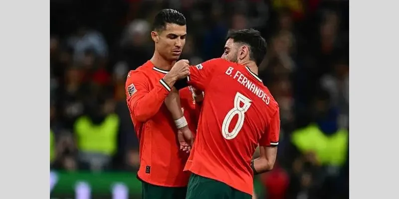 Bộ đôi tấn công Bruno Fernandes và Cristiano Ronaldo của Bồ Đào Nha